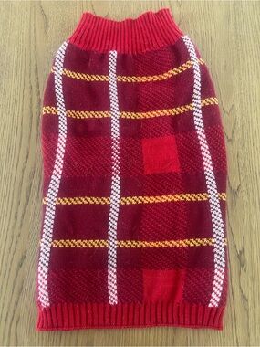 Plaid dog sweater